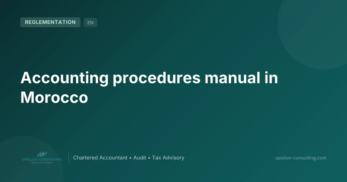 Accounting procedures manual in Morocco
