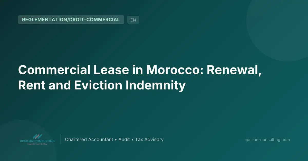 Commercial Lease in Morocco: Renewal, Rent and Eviction Indemnity