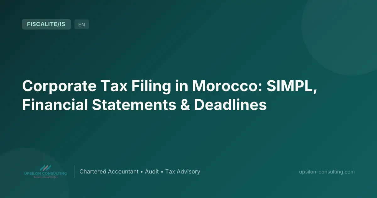 Corporate Tax Filing in Morocco: SIMPL, Financial Statements & Deadlines