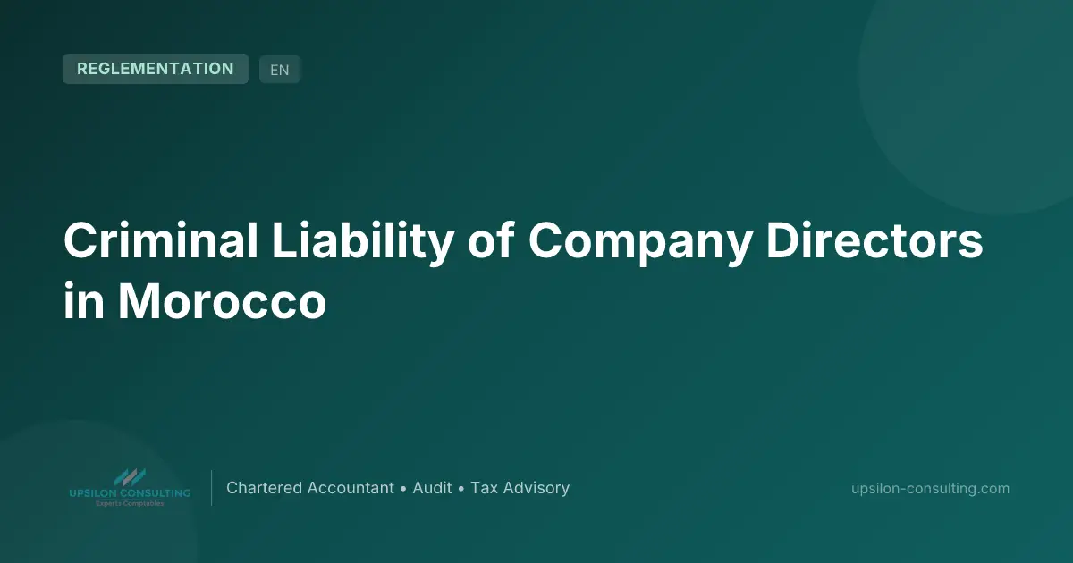 Criminal Liability of Company Directors in Morocco