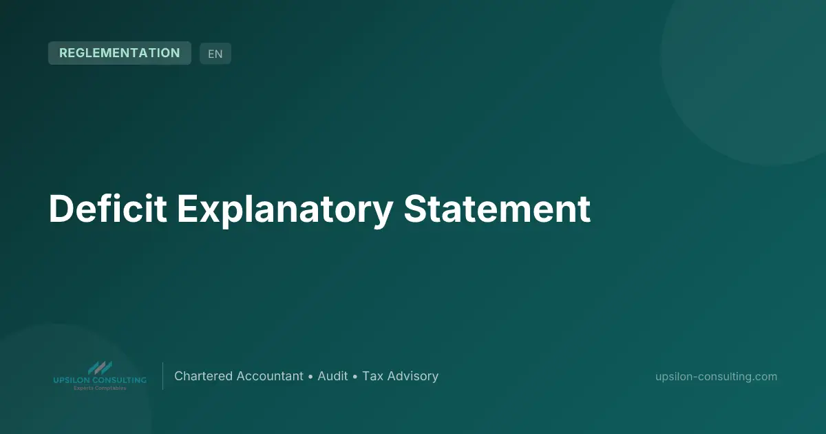 Deficit Explanatory Statement