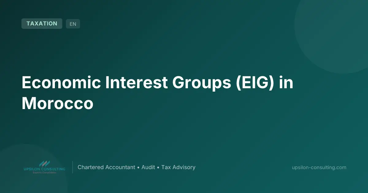 Economic Interest Groups (EIG) in Morocco