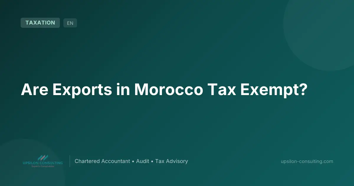 Are Exports in Morocco Tax Exempt?