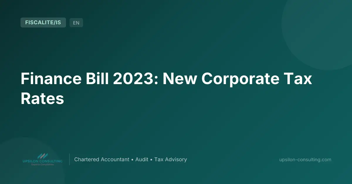 Finance Bill 2023: New Corporate Tax Rates