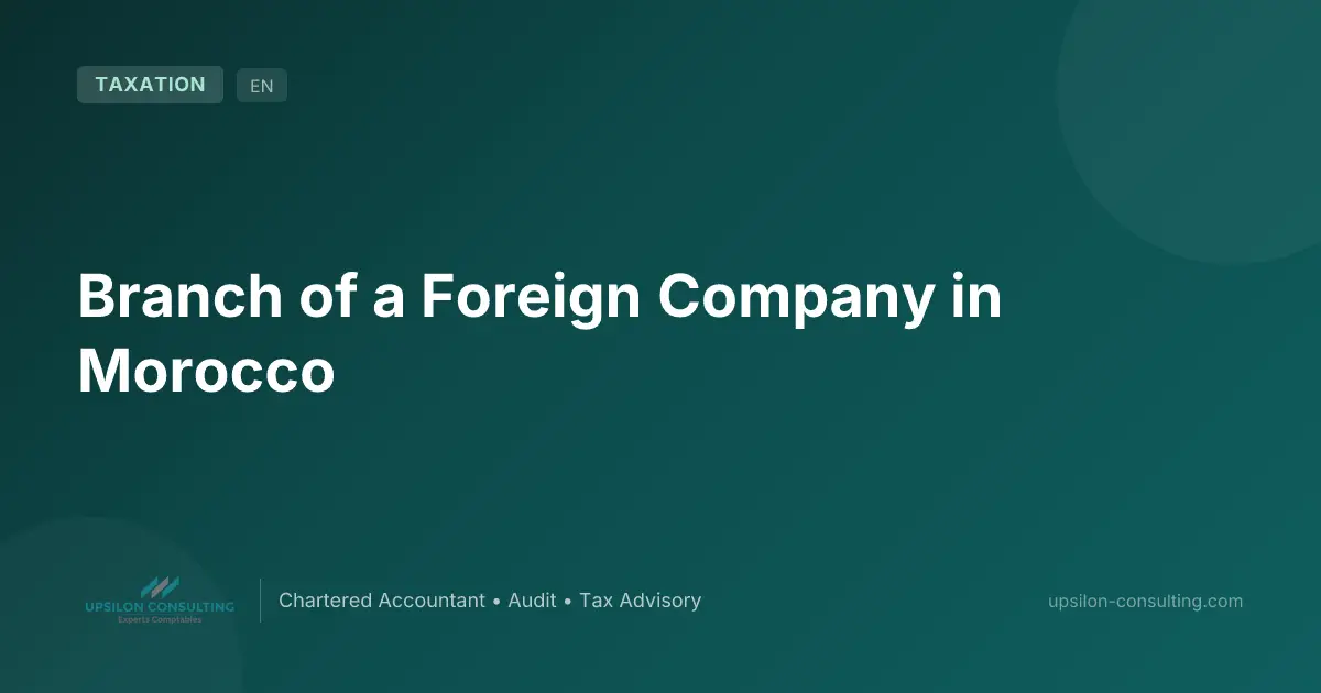 Branch of a Foreign Company in Morocco