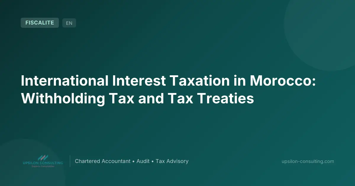 International Interest Taxation in Morocco: Withholding Tax and Tax Treaties