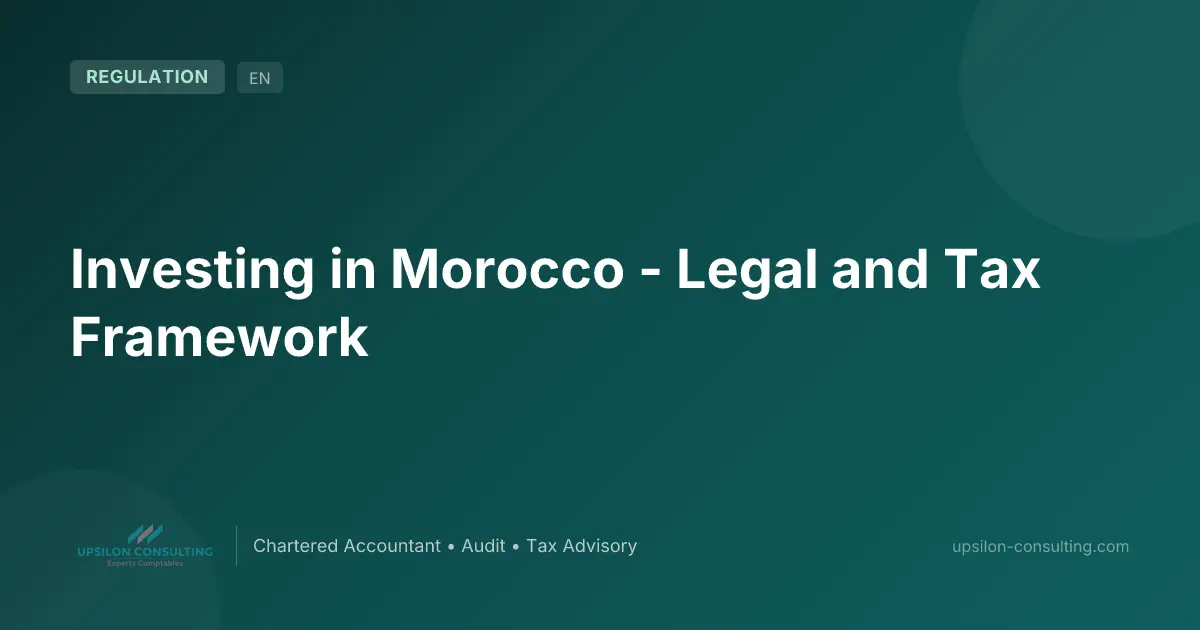 Investing in Morocco - Legal and Tax Framework