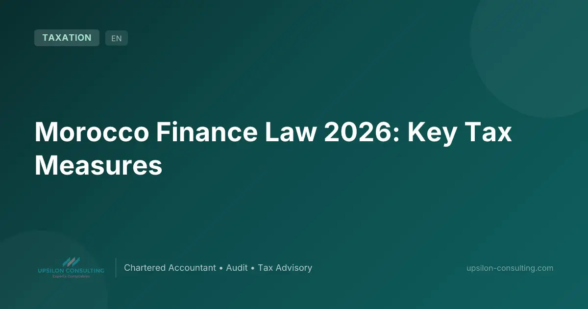 Morocco Finance Law 2026: Key Tax Measures