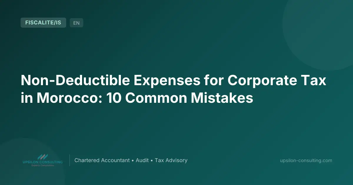 Non-Deductible Expenses for Corporate Tax in Morocco: 10 Common Mistakes
