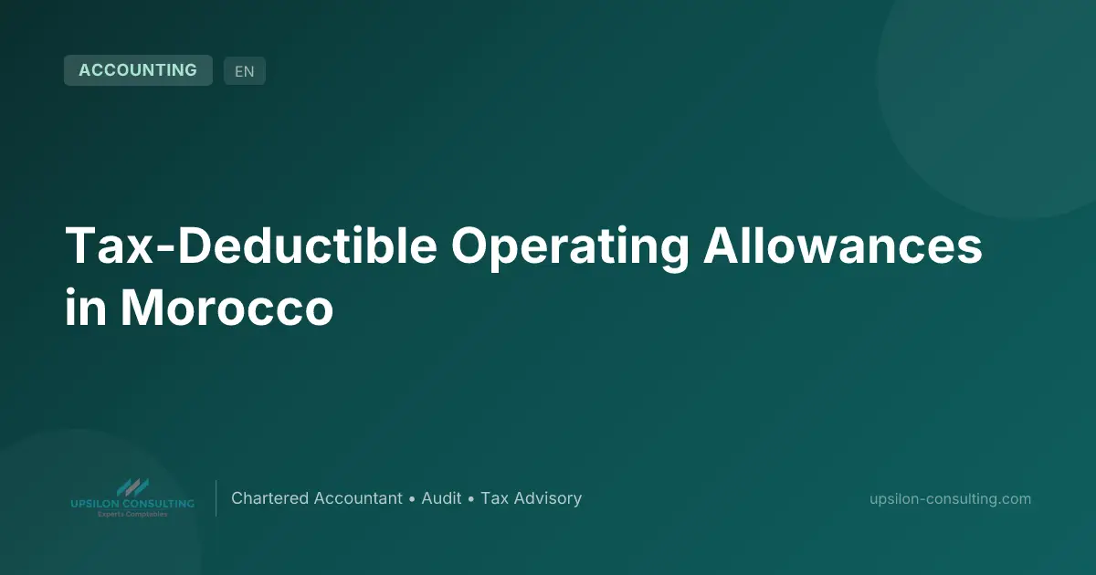 Tax-Deductible Operating Allowances in Morocco