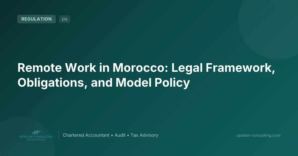 Remote Work in Morocco: Legal Framework, Obligations, and Model Policy