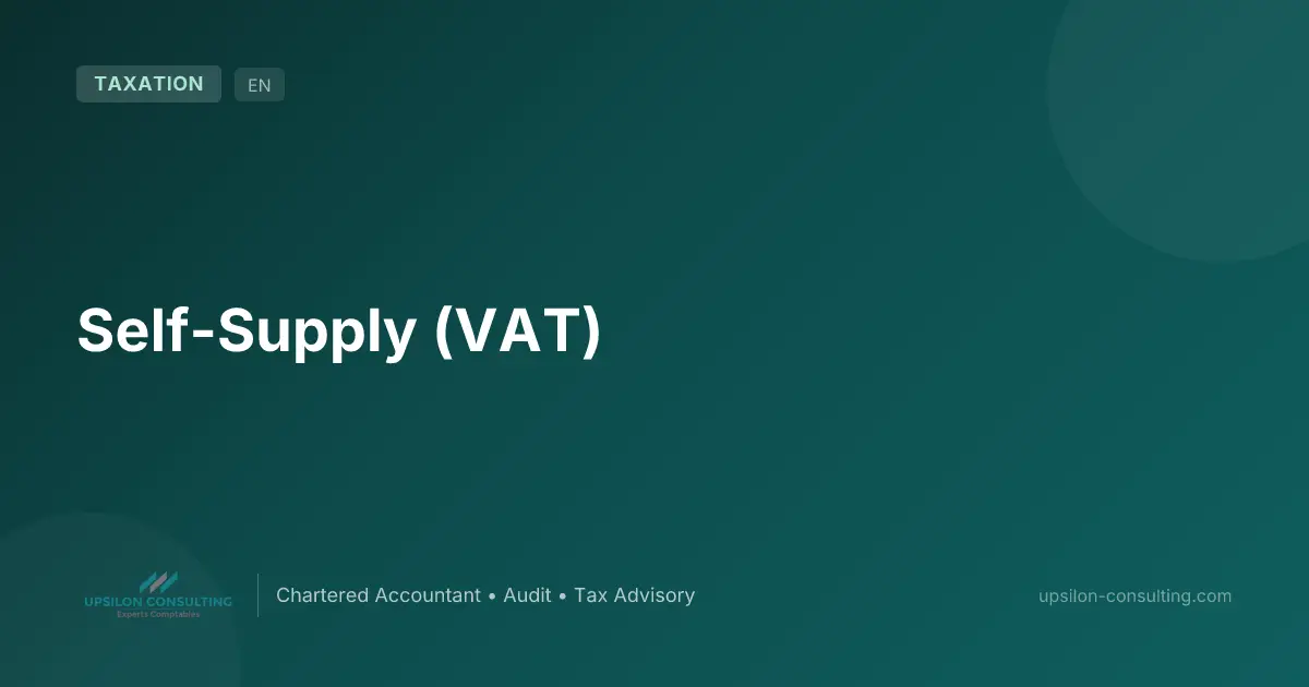 Self-Supply (VAT)