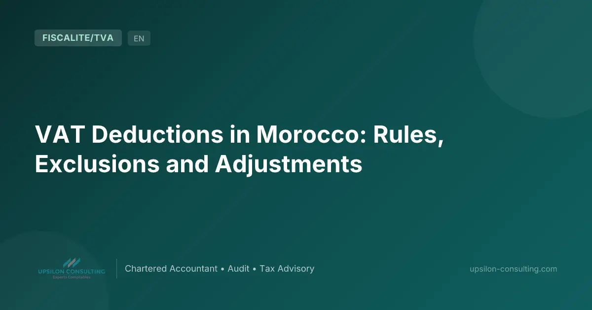 VAT Deductions in Morocco: Rules, Exclusions and Adjustments