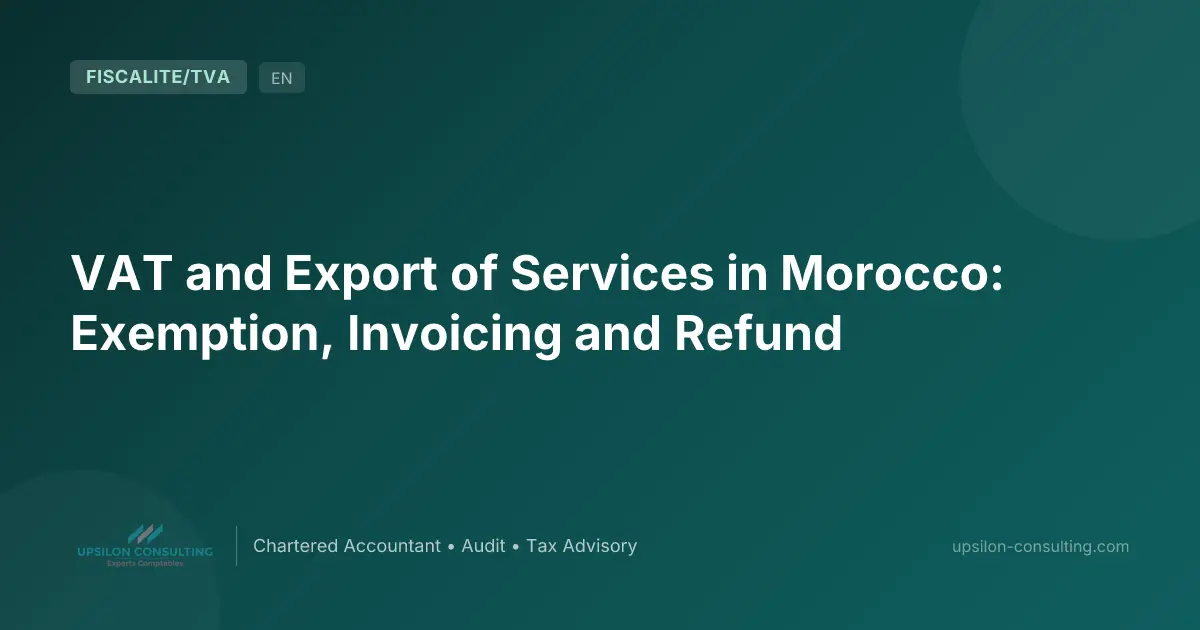VAT and Export of Services in Morocco: Exemption, Invoicing and Refund