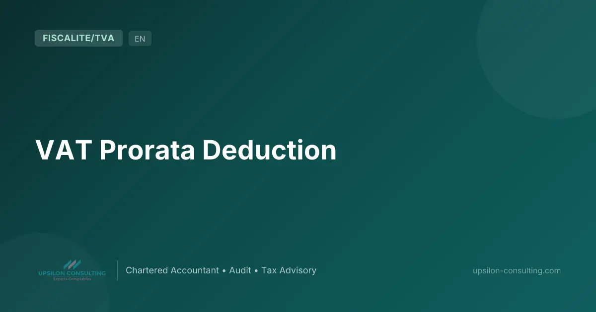 VAT Prorata Deduction