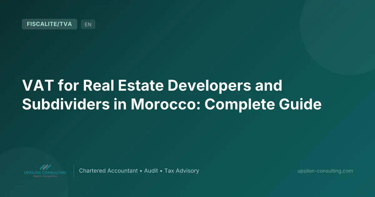 VAT for Real Estate Developers and Subdividers in Morocco: Complete Guide