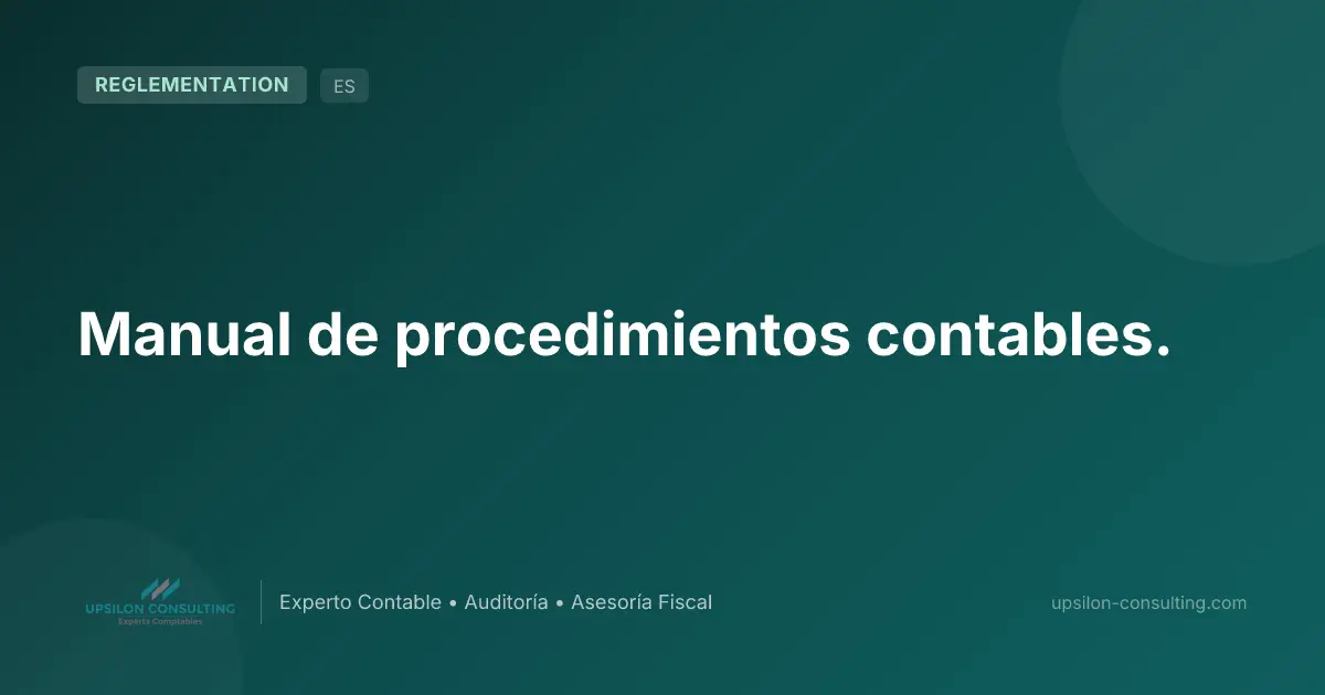 Manual de procedimientos contables.