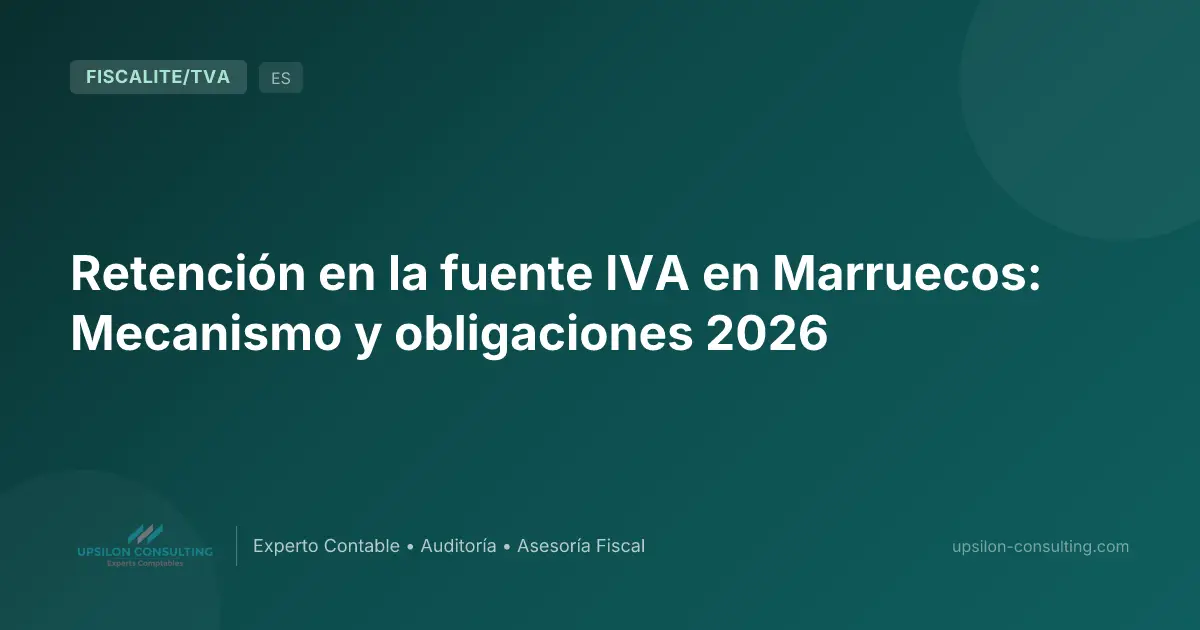Retención en la fuente IVA en Marruecos: Mecanismo y obligaciones 2026