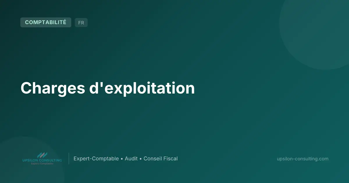 Charges d'exploitation
