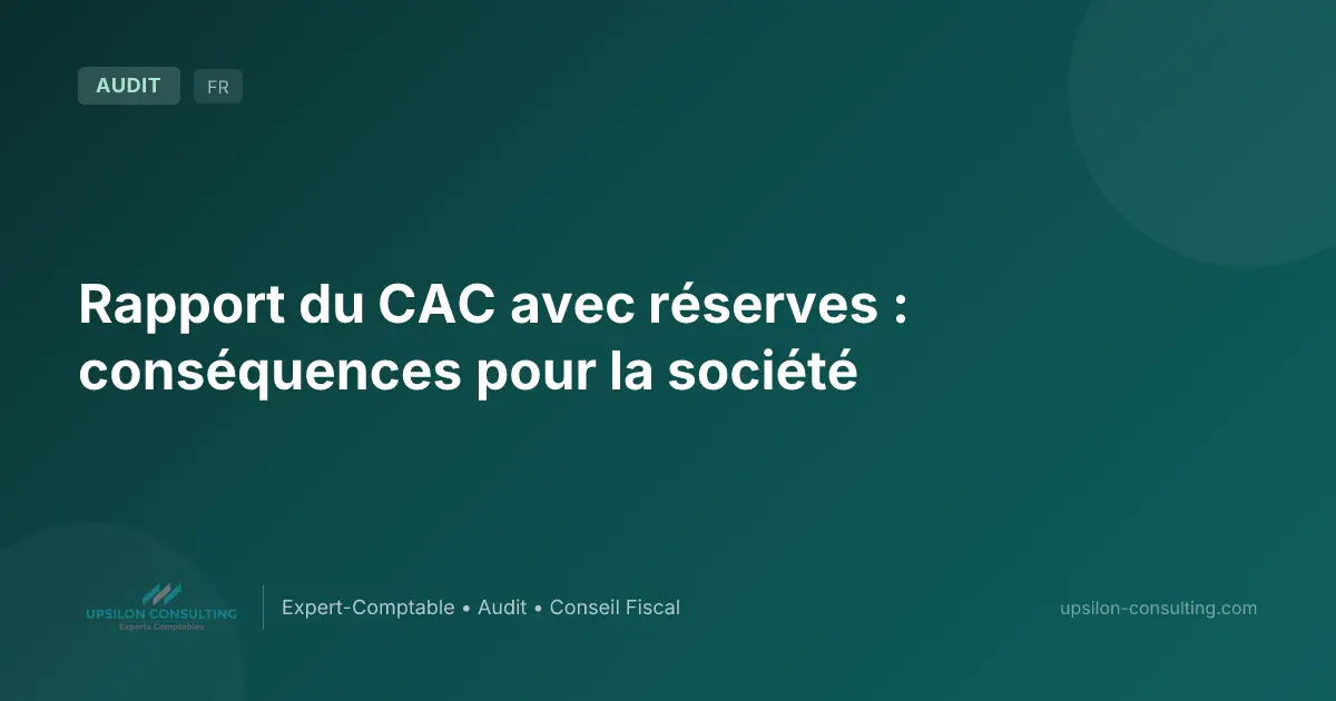 Rapport du CAC avec réserves : conséquences pour la société