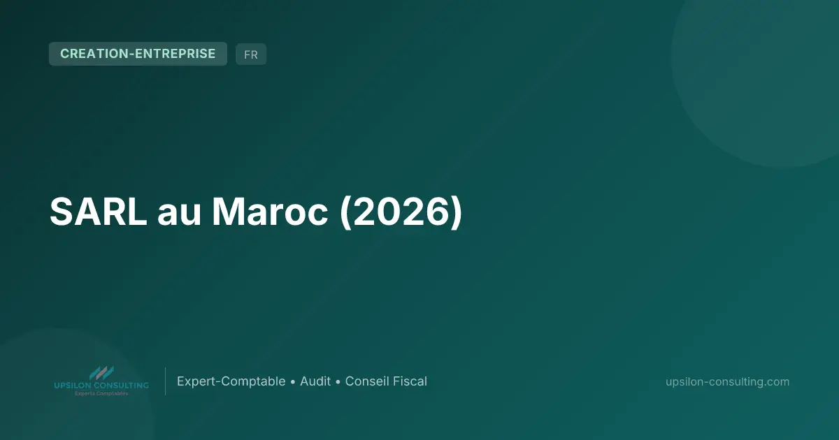 SARL au Maroc (2026)