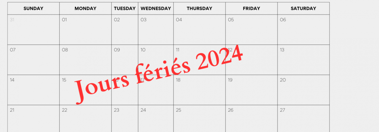 jours fériés au maroc 2024