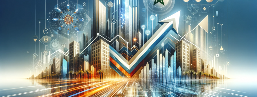 dall·e 2024 01 14 00.22.55 an abstract image representing economic growth and business development in morocco. the image should symbolize prosperity innovation and expansion i 1
